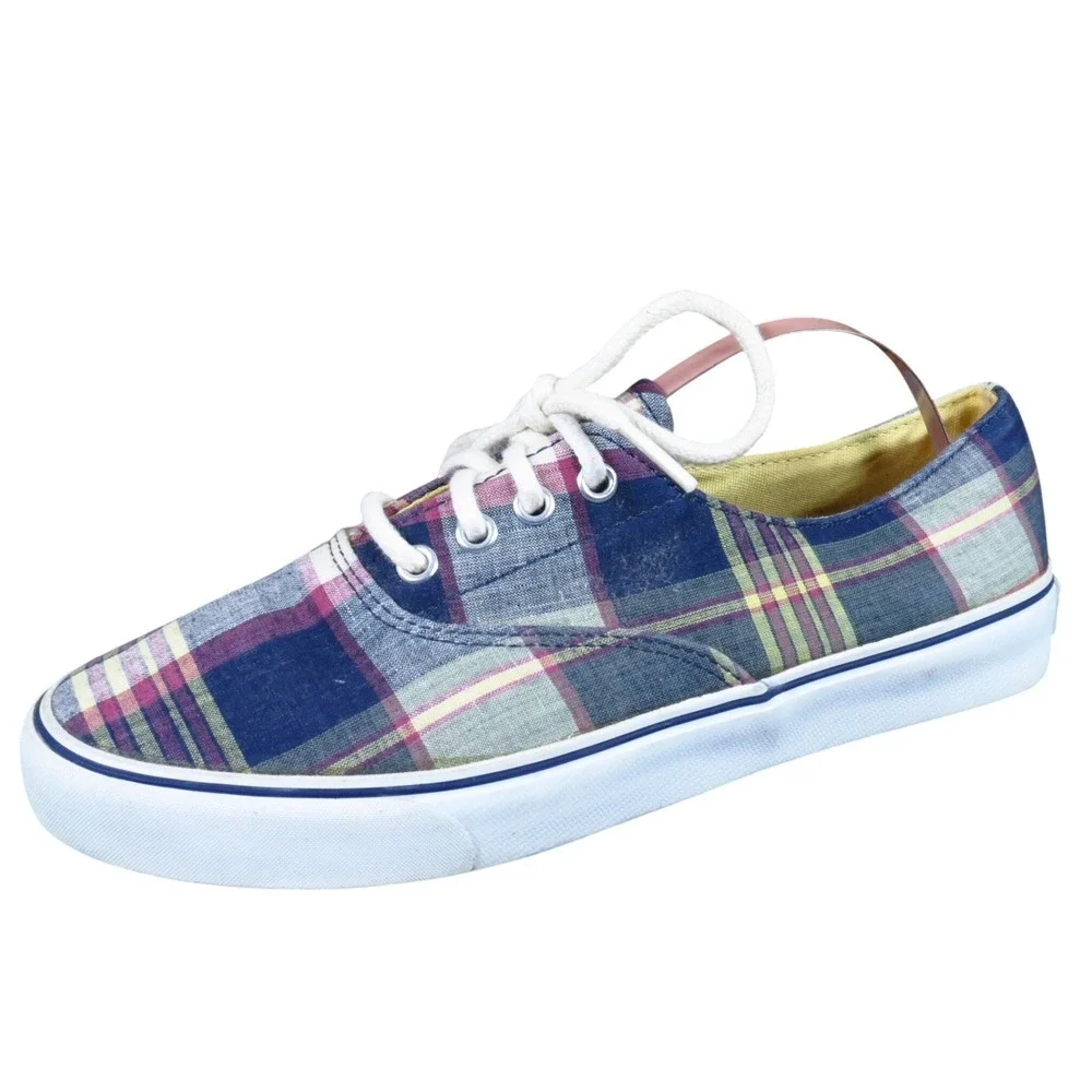 Cole Haan‎ Sporting Women Casual Sneaker 6.5 Daily Wear Blue Plaid Fabric